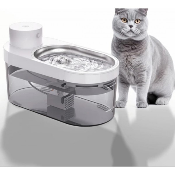 Stainless Steel Cat Water Fountain Automatic Sensor Water Bowl Pet Dispenser Bowl Wireless Charging 4L