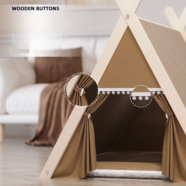 Pet Teepee Tent for Dogs/cat with Thick Cushion/Bed,