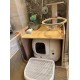 CAT TREE, CAT SRACHAR, Wooden shelves for large cats, hammock bed, wall games, toys, villa, repellents and training,