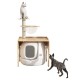 CAT TREE, CAT SRACHAR, Wooden shelves for large cats, hammock bed, wall games, toys, villa, repellents and training,