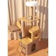 Cat tree-150cm Cat tower-Cat tree for indoor cats  Transparent space capsule, Plush jumping platform ( Brown )