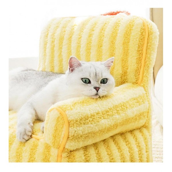 Cat Couch Bed Dog Sofa Cute Portable Cat Sleeping Bed Warm Nest Washable Dog Bed Non-slip Bottom Pet Bed Kennel Cat Dog Dog Rabbit Dog, Yellow