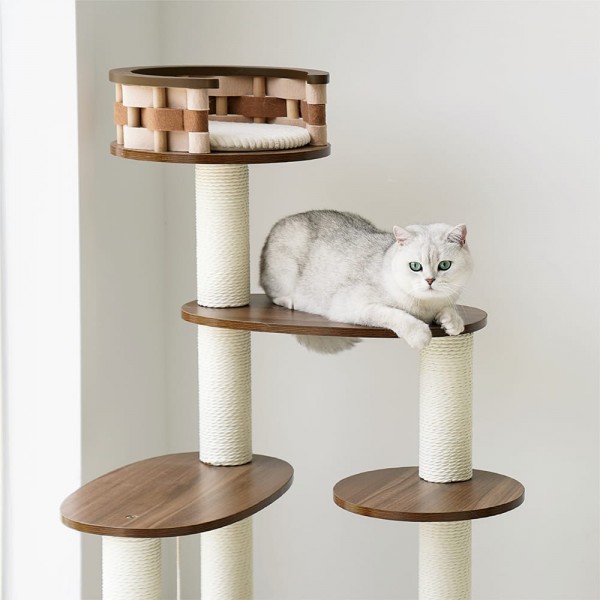 Solid wood modern style cat jumping platform