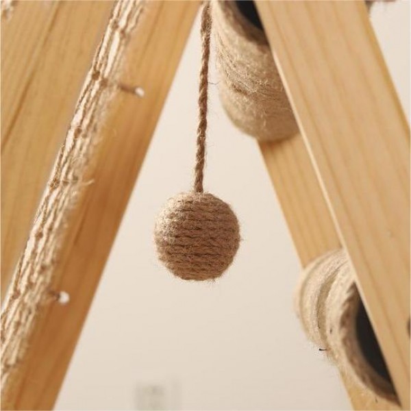 New Large Size Pet Climbing Net Cat Climbing Frame Wooden Cat Nest,Cat Rack for Multiple Cats,Multifunctional Cat Toy - Length 65 cm x Width 40 cm x Hight  85cm ,