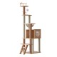 Cat Tree House Multi-storey Cat Tree Tower Pet Climber Tower Apartment Scratching Bar Cat Climbing Frame Kitten Apartment Room With Scratch Post Cat Game Sleeping Activity Center SIZE : 60 X 40 X 175 CM