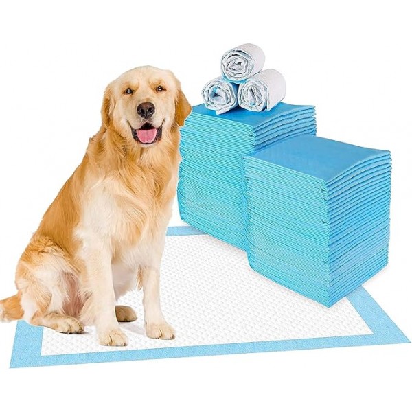 Pet Training Pads Super Absorbent Puppy Pads Anti Slip Toilet Pee Mat, Leak Proof & Quick Dry Pet Pads for Dogs Cats Rabbits Pets (40 PACK-60 X 60CM)