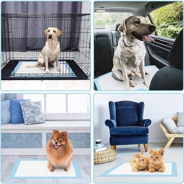 Pet Training Pads Super Absorbent Puppy Pads Anti Slip Toilet Pee Mat, Leak Proof & Quick Dry Pet Pads for Dogs Cats Rabbits Pets ( 20 PACK-60 X 90CM)