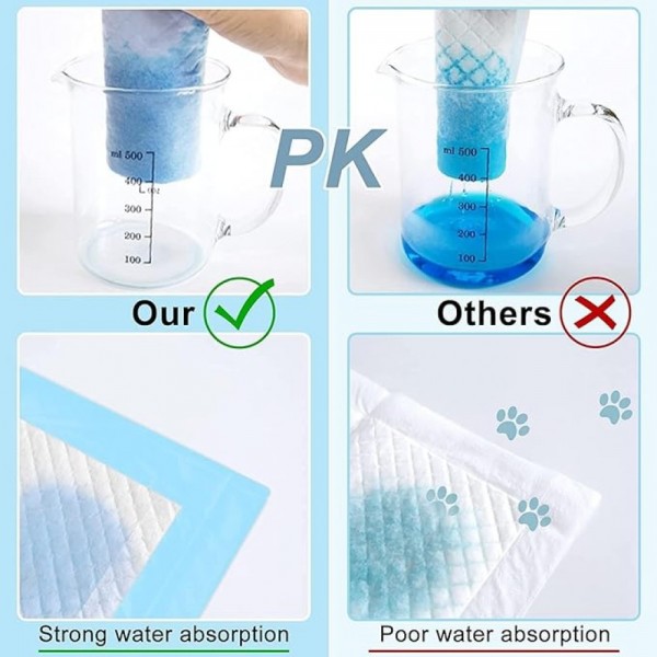 Pet Training Pads Super Absorbent Puppy Pads Anti Slip Toilet Pee Mat, Leak Proof & Quick Dry Pet Pads for Dogs Cats Rabbits Pets ( 20 PACK-60 X 90CM)