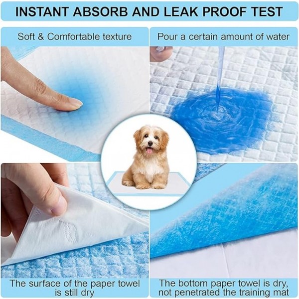 Pet Training Pads Super Absorbent Puppy Pads Anti Slip Toilet Pee Mat, Leak Proof & Quick Dry Pet Pads for Dogs Cats Rabbits Pets ( 20 PACK-60 X 90CM)