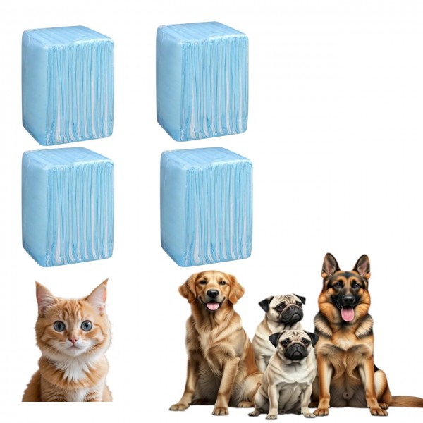 Pet Training Pads Super Absorbent Puppy Pads Anti Slip Toilet Pee Mat, Leak Proof & Quick Dry Pet Pads for Dogs Cats Rabbits Pets (4 Bag X 20 Pads - Size, 60 X 90 CM) Total 80 Pads.