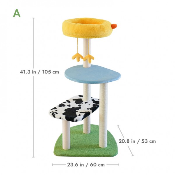 CAT Tower Farm House Cat Bed Cat tree 70 cm x 60 cm x 138 cm