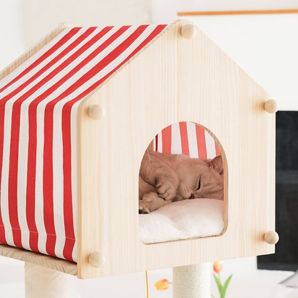 CAT Tower Farm House Cat Bed Cat tree 70 cm x 60 cm x 138 cm