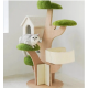 Pine Shape Cat Tree Indoor Cute Multi-level Cat Tower with Perch SIZE : 120 X 87 X 128 CM