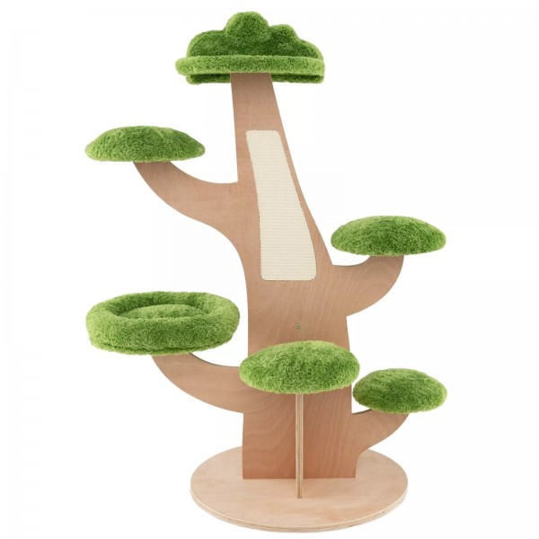 Pine Shape Cat Tree Indoor Cute Multi-level Cat Tower with Perch SIZE : 120 X 87 X 128 CM