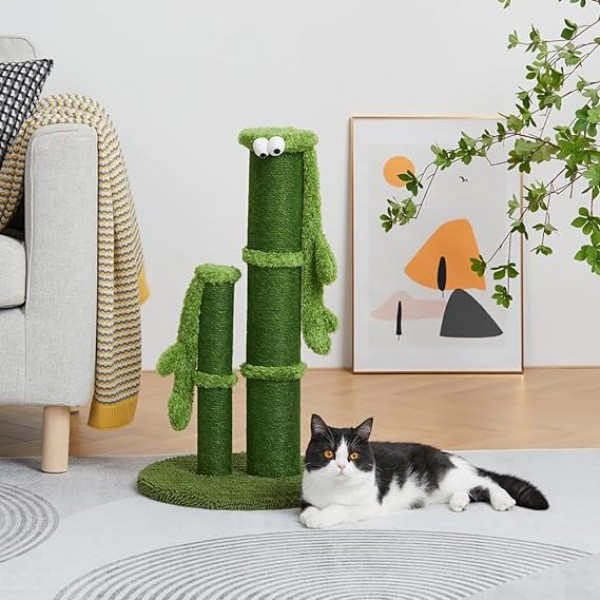 Cat Scratching Post with Eyes and Caterpillar