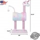 Cat Climbing Frame, Cat Tree, Tunnel Cat Litter, Unicorn Shape, Interactive Toy, 50x35x105cm, Gradient Color