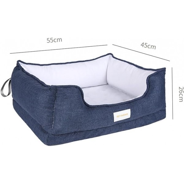 Pet Bed Four Season Dog Kennel Removable and Washable Dog Bed Square Kennel Soft Pet Bed Warm and Suitable for Sleeping