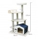 BebeXi Cat Tower Slim Cat Tower for Large Cats | Climbing Tree with Hammock, Sisal Pole, Stable Oversized Size, Shelter, Game Ball