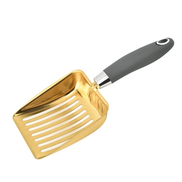 Cat Litter Scoop Sifting Kitten Waste Lifter for Kitty Rabbits Pets Supplies Gold