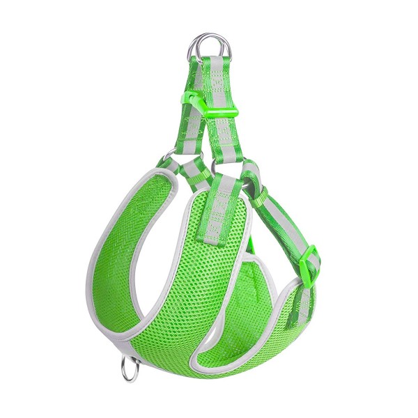 Fida Step-in Dog Harness – Reflective Green - Medium