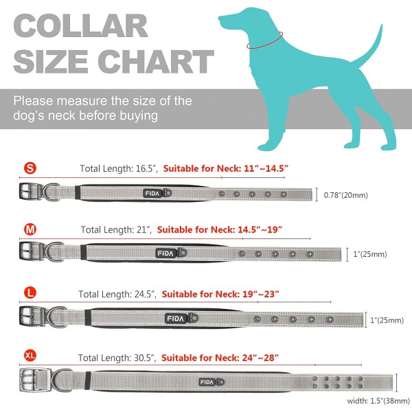 Fida Heavy Duty Dog Collar – Yellow - Small