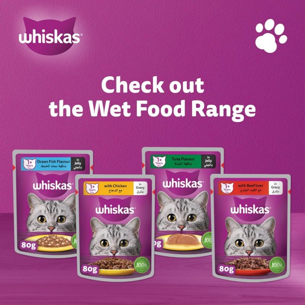 Whiskas Ocean Fish Flavour in jelly,12 Pouch x 80 g