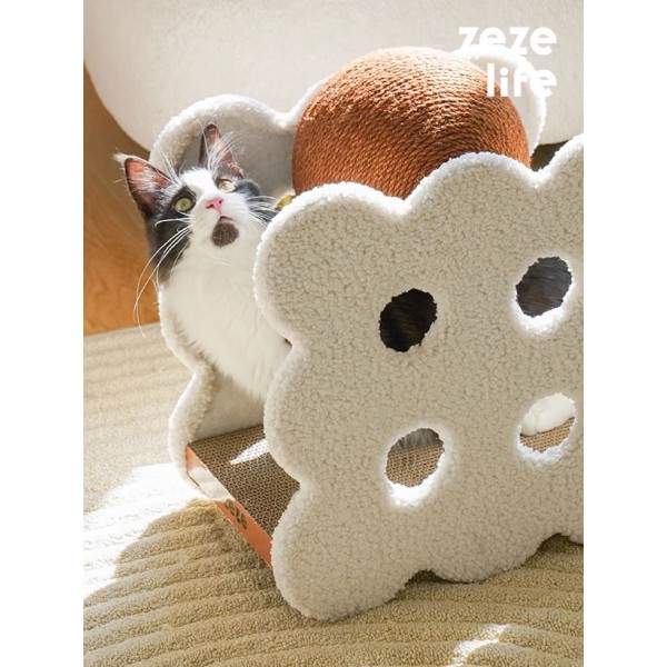 Sandwich Biscuit Cat Scratching Ball, Size : 44cm X 39cm X 25.5cm