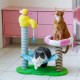 ZEZE, Shower Time Cat Tree, Cat Climbing Frame, Ultimate Bath & Play Playground for Your Pet, Size - 77cm x 65cm x 32cm