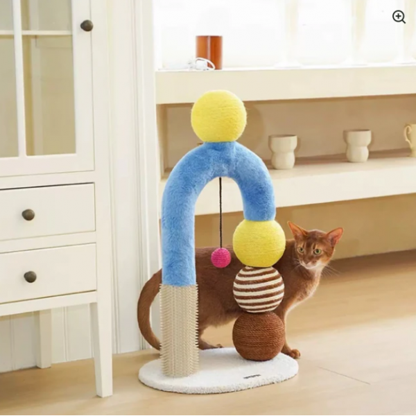 Vertical Sisal Cat Scratching Ball Copper & Aluminum Creative Toy for Cats Easter Handgrip Design Multi Color, Size, 69cm x 31cm x 42cm