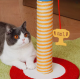 ZEZE Target Scratch Post, Size - 32cm x 32cm x 57cm.