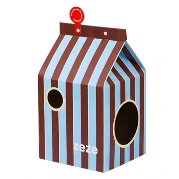 Milk Box Shape Cat Scratch Board Carton Cat House , SIze - 63cm x 31cm x 33cm