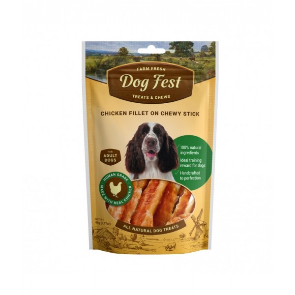 Dog Fest Chicken Fillet On A Chewy Stick For Adult Dogs - 90g (3.17oz)