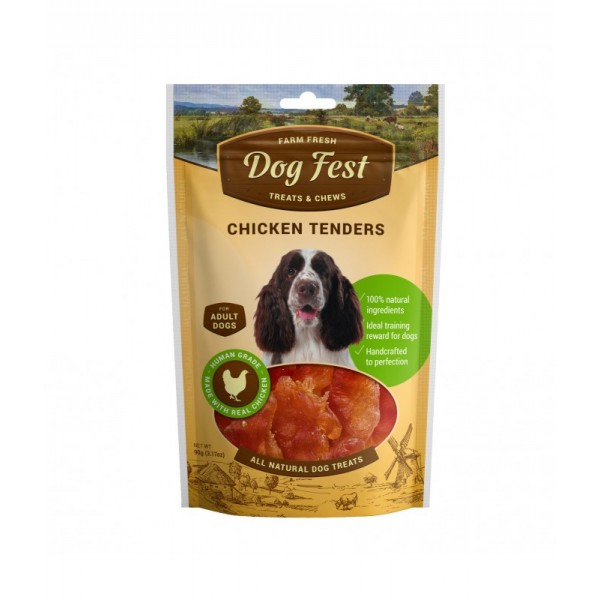 Dog Fest Chicken Tenders For Adult Dogs - 90g (3.17oz)