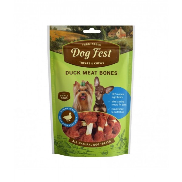 DOG FEST DUCK MEAT BONES ( 55g )