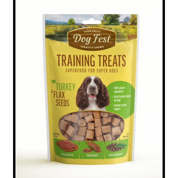 Dog Fest Training Treats Turkey & Flax Seeds 90g