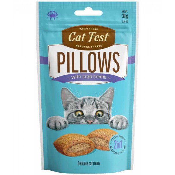 CAT FEST PILLOWS WITH CRAB CREAME ( 30 G ) For Cat