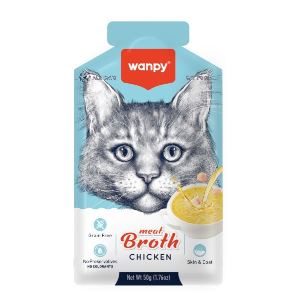 Wanpy Meat Broth Chicken for Cats (50gm)