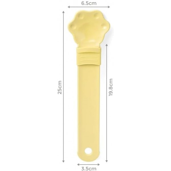 Cat Strip Feeder, Pet Feeder Cat Strip Squeeze Spoon, Cat Snack Spoon for Lickable Wet Cat Pet Liquid (YELLOW)