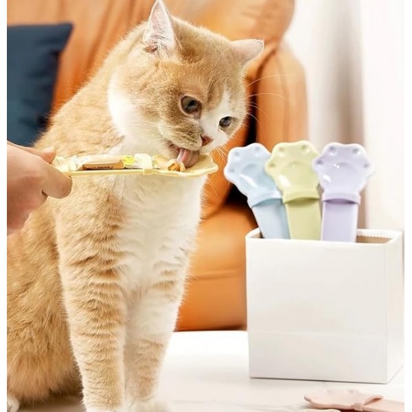 Cat Strip Feeder, Pet Feeder Cat Strip Squeeze Spoon, Cat Snack Spoon for Lickable Wet Cat Pet Liquid.