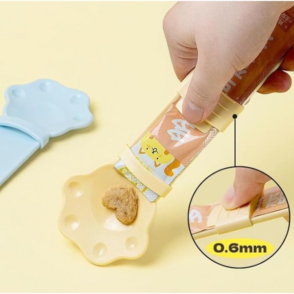 Cat Strip Feeder, Pet Feeder Cat Strip Squeeze Spoon, Cat Snack Spoon for Lickable Wet Cat Pet Liquid