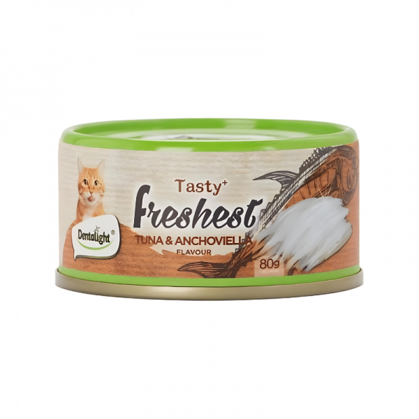 Dentalight Tasty Freshest Cat Treat in Can Tuna & Anchoviella