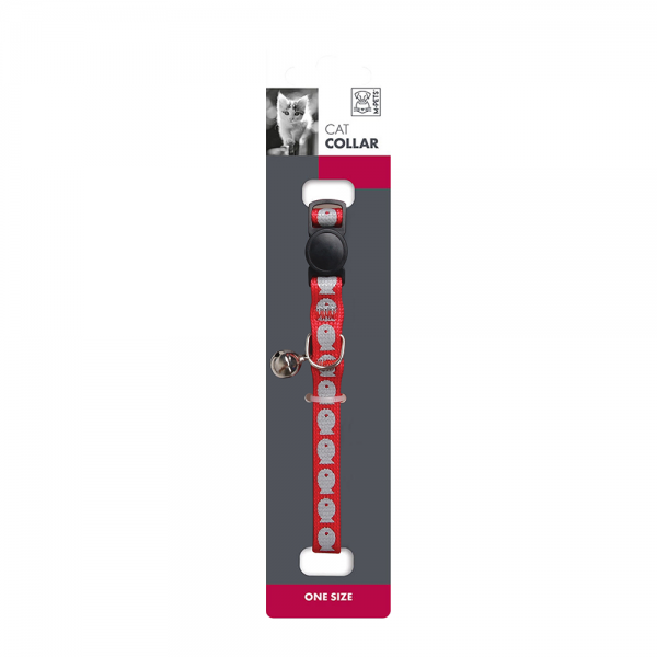 M-PETS Reflective Cat Collar (Red and blue)