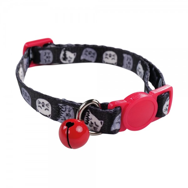 M-PETS Zany Cat Eco Collar Red & Black