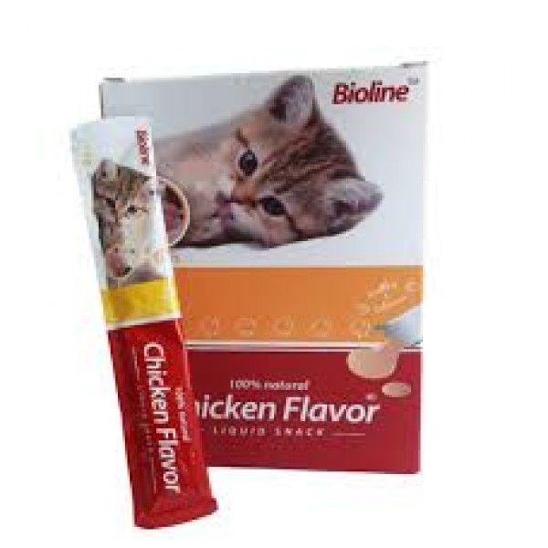 BIOLINE CKICKEN FLAVOR LIQUID SNACK ( 15g-24PCS )