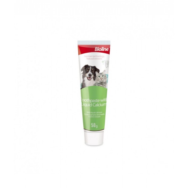 Bioline Toothpaste With Liquid Calcium -( 50g ) For Cat & Dog