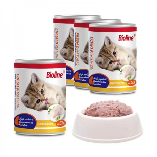 Bioline Canned Cat Food 375g-[Flavor - Chicken]