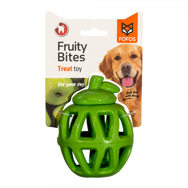 FOFOS Fruity Bites Treat Dispensing Dog Toy (apple)