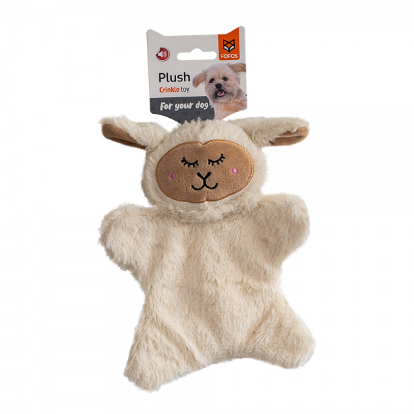 FOFOS Glove Plush Sheep Dog Toy(White)