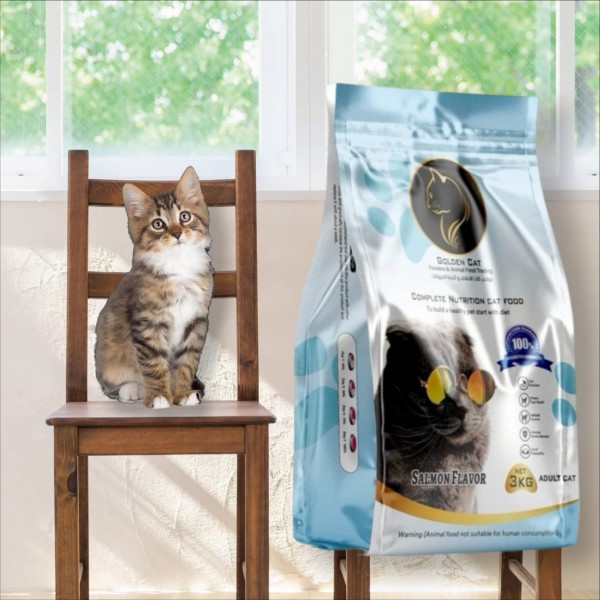 Golden Cat Salmon Adult Dry Food - 3kg x 4 bag ( Total 12 kg ) For Cat