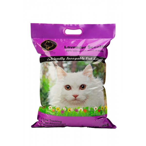 Golden Cat Cat Litter Bentonite Strong Clumping Lavender Scented 8kg x 4bag  ( Total 32 kg )